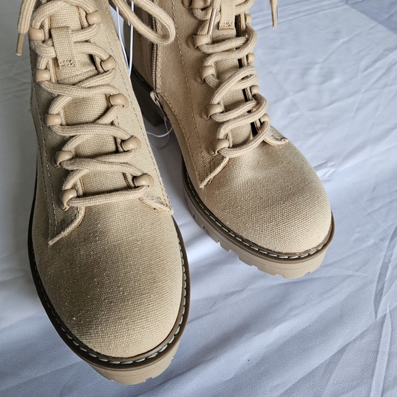 Universal Thread Women's Parker Lace Up Combat Boots, Color Tan - memory foam - Picture 6 of 15